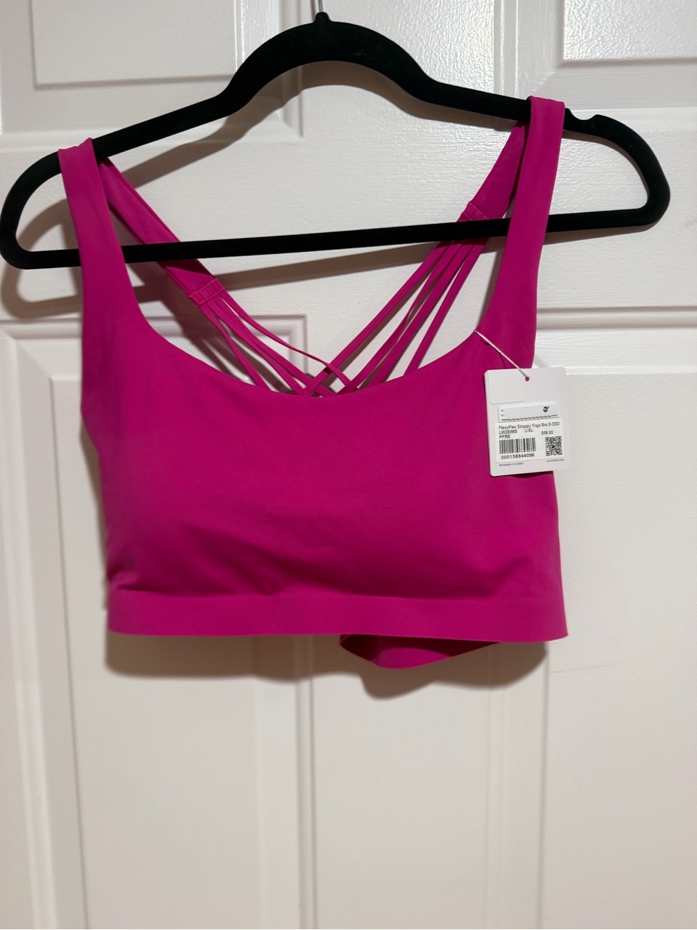 Lululemon L XL Fuchsia Strappy Back Wireless Bralette nwt